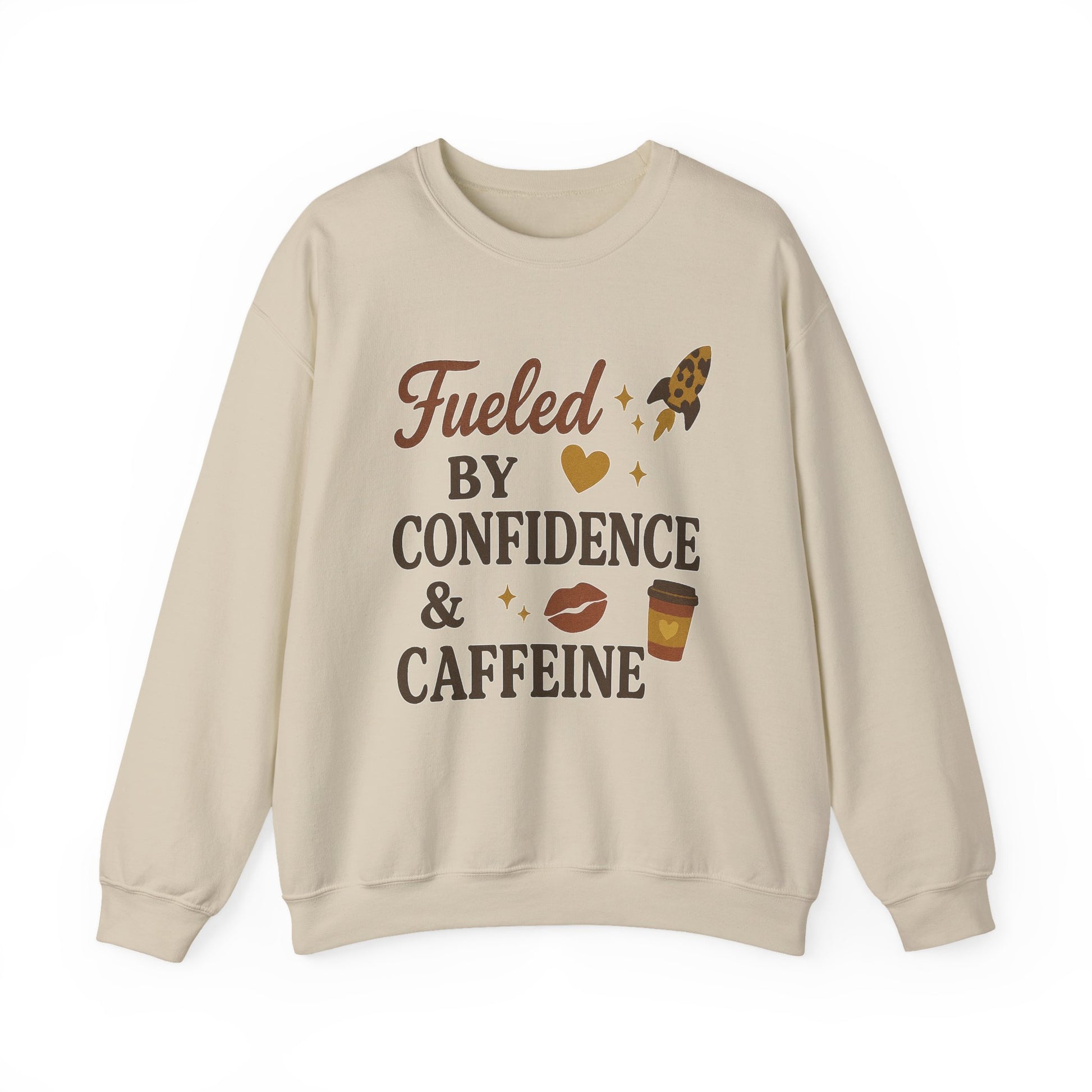 Confidence & Caffeine Adult Crewneck Sweatshirt