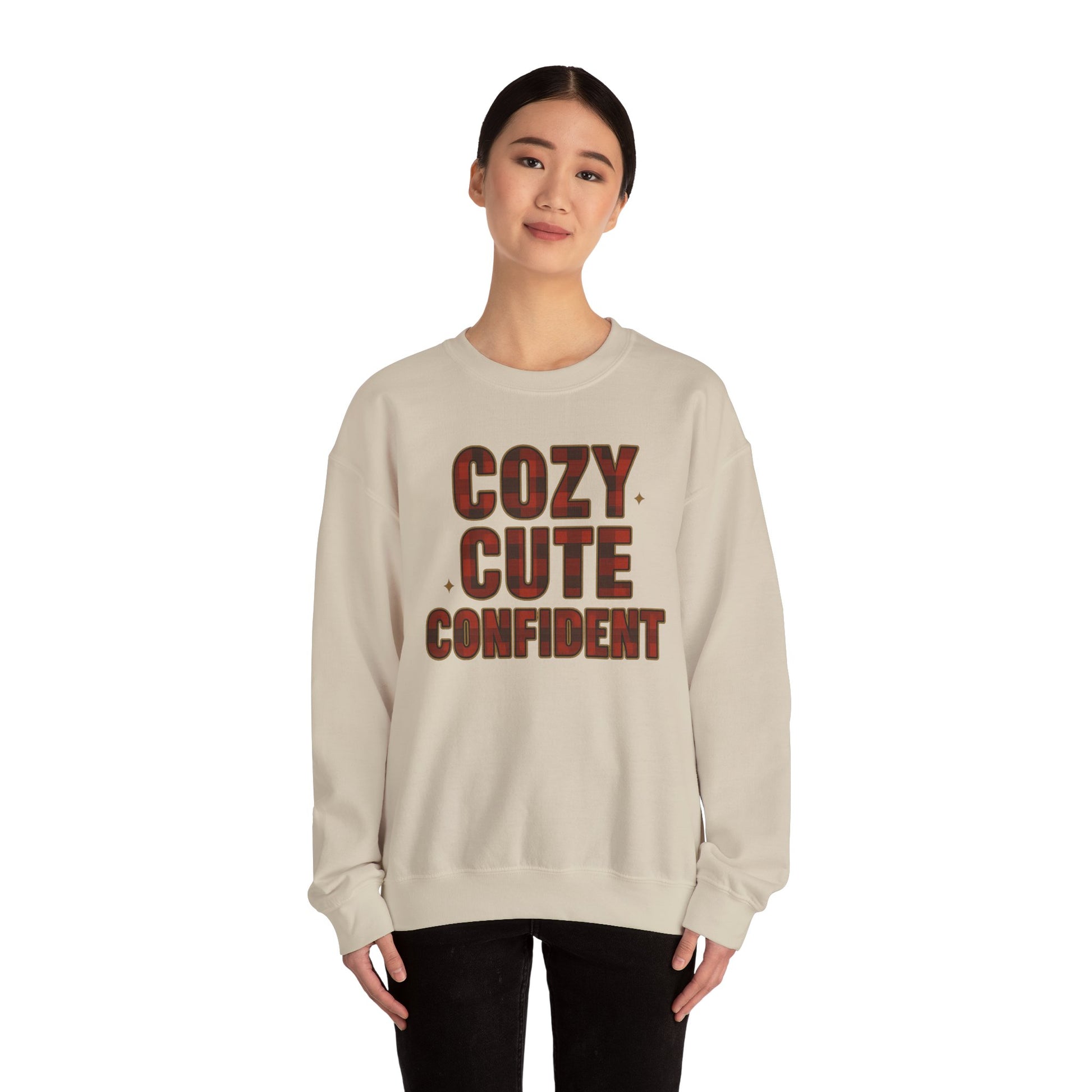 Cozy Cute Confident Adult Sweatshirt