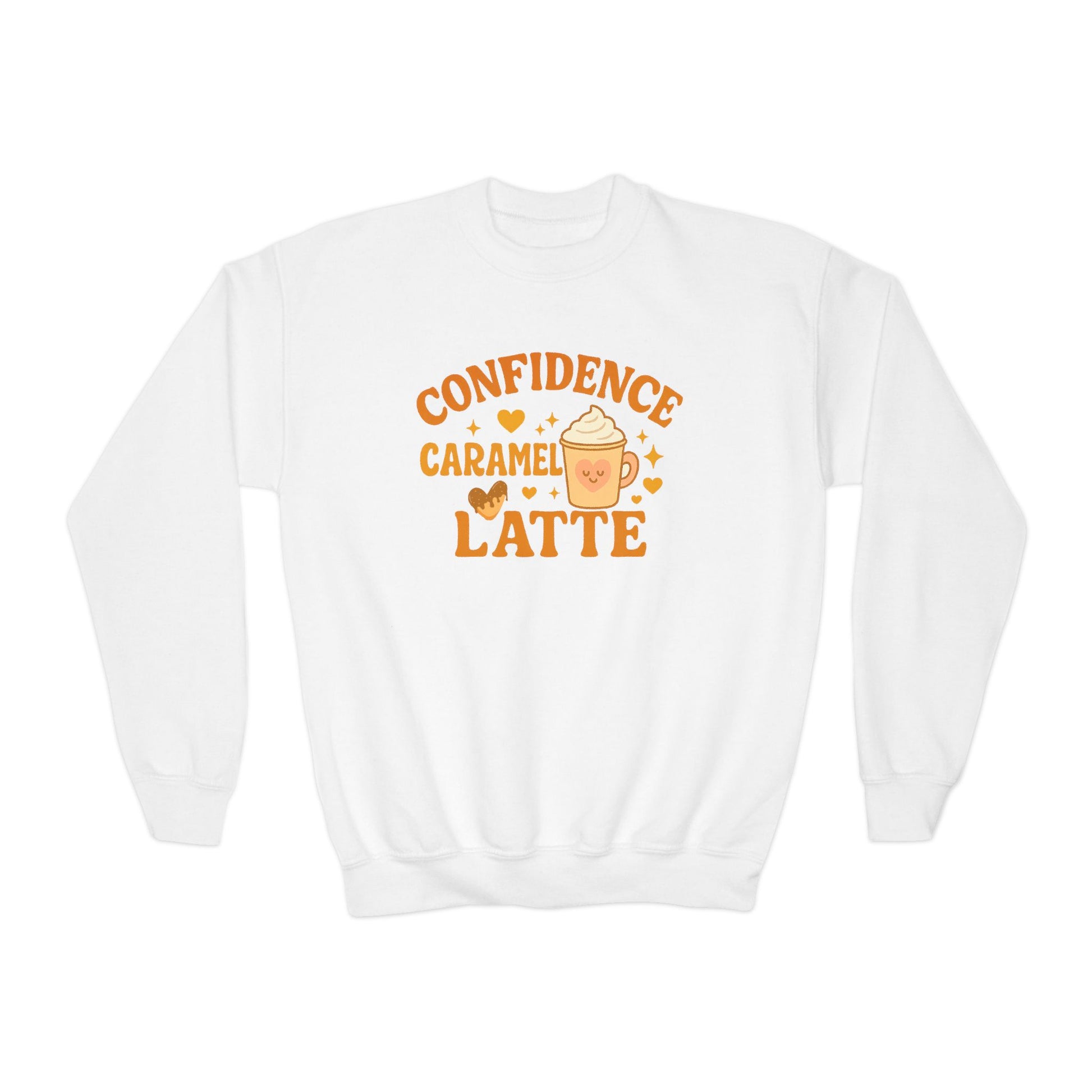 Confidence Caramel Latte Youth Crewneck Sweatshirt