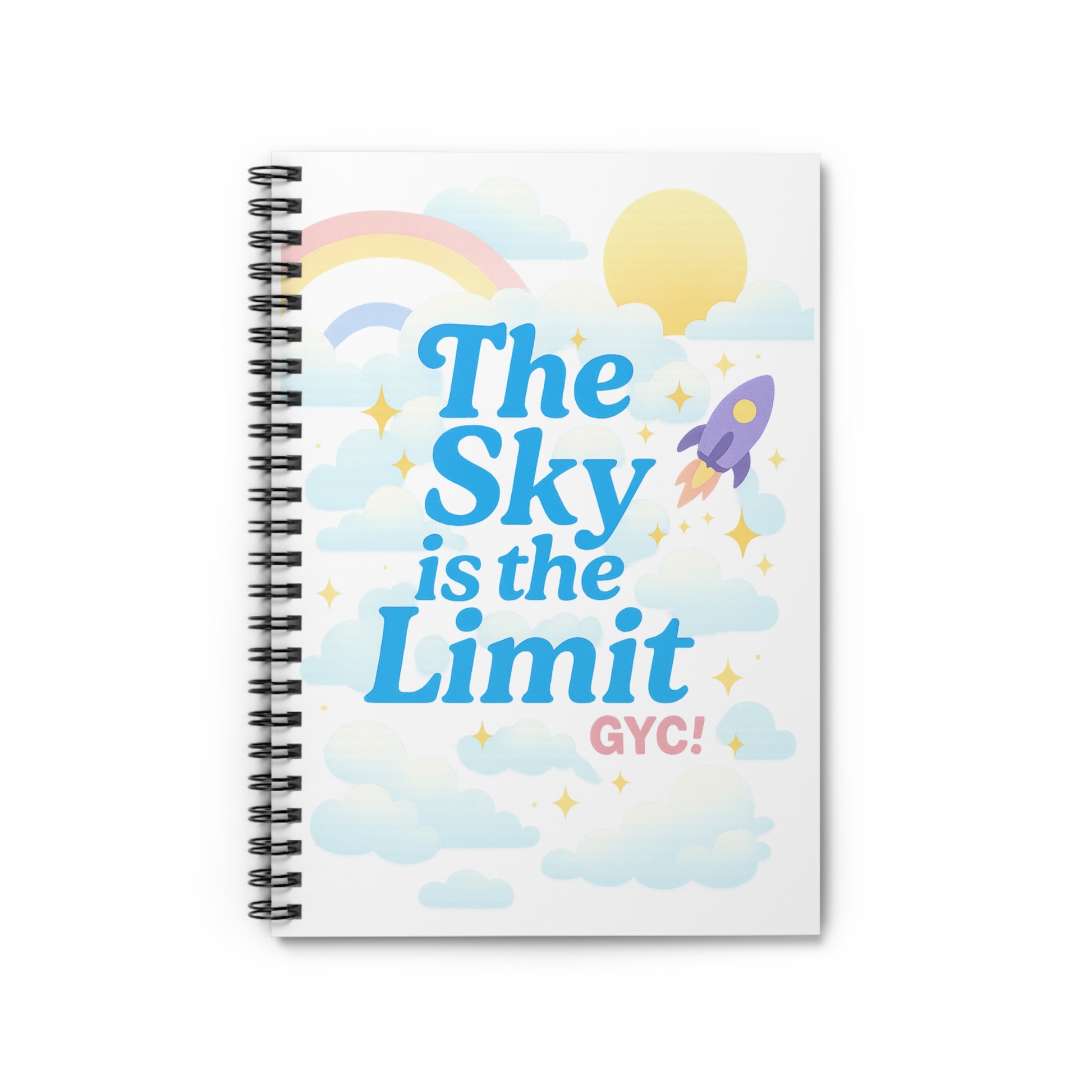 The Sky is the Limit Spiral Notebook 6x8