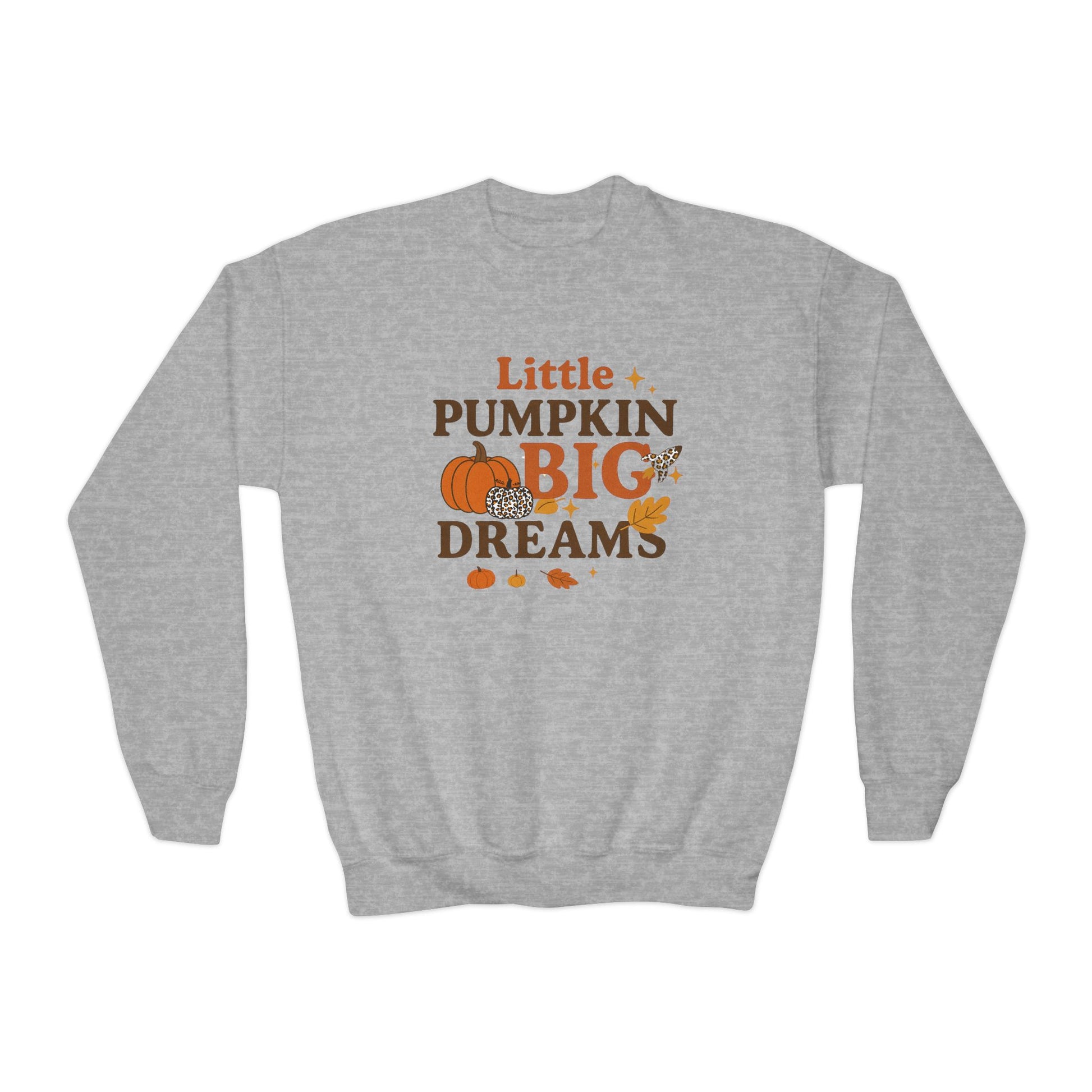 Little Pumpkin Big Dreams Youth Crewneck Sweatshirt