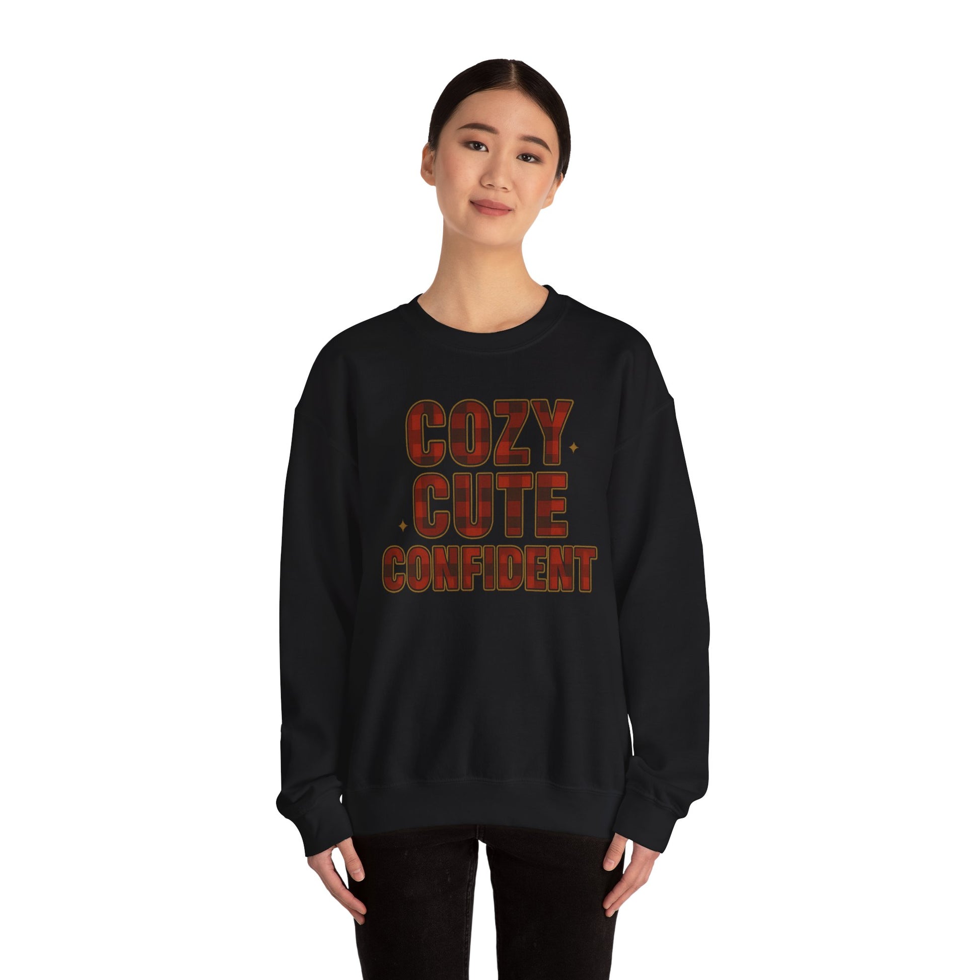 Cozy Cute Confident Adult Sweatshirt