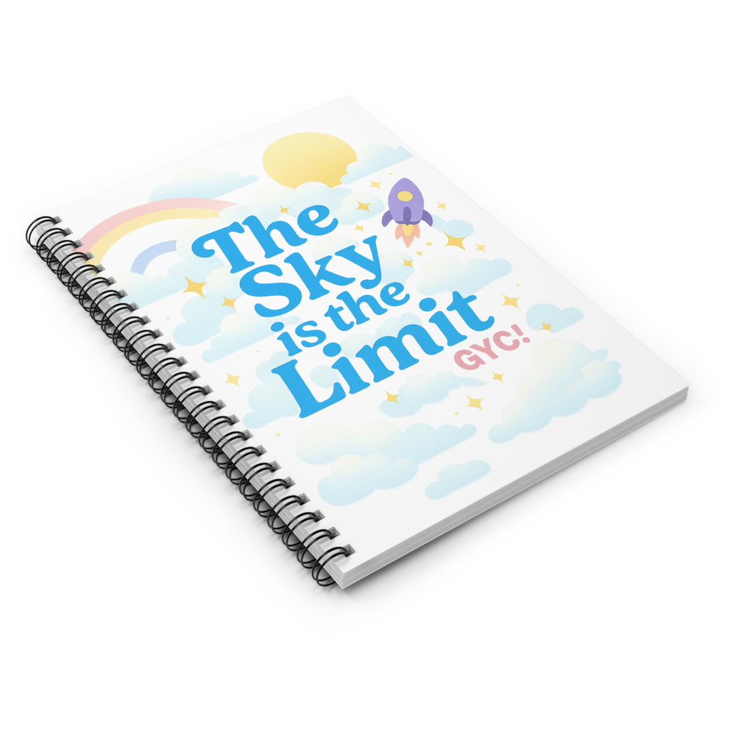 The Sky is the Limit Spiral Notebook 6x8