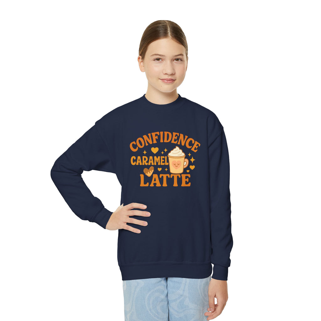 Confidence Caramel Latte Youth Crewneck Sweatshirt