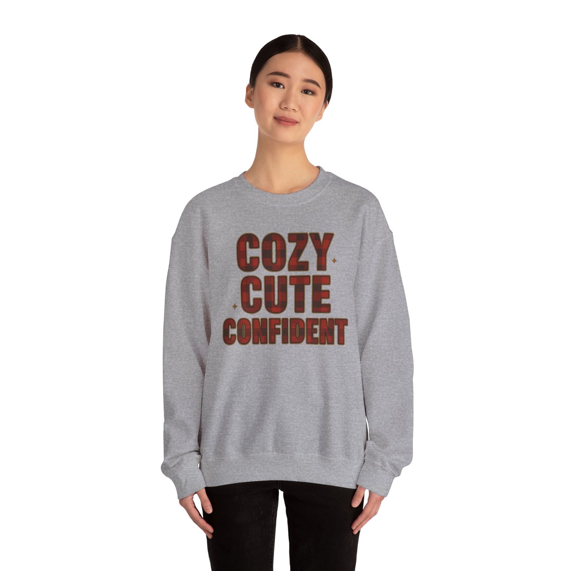 Cozy Cute Confident Adult Sweatshirt