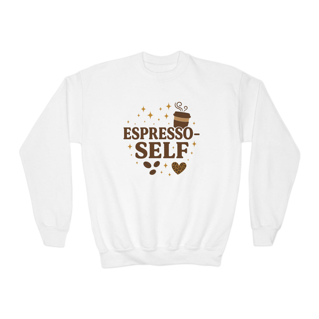 Espresso-Self Youth Crewneck Sweatshirt