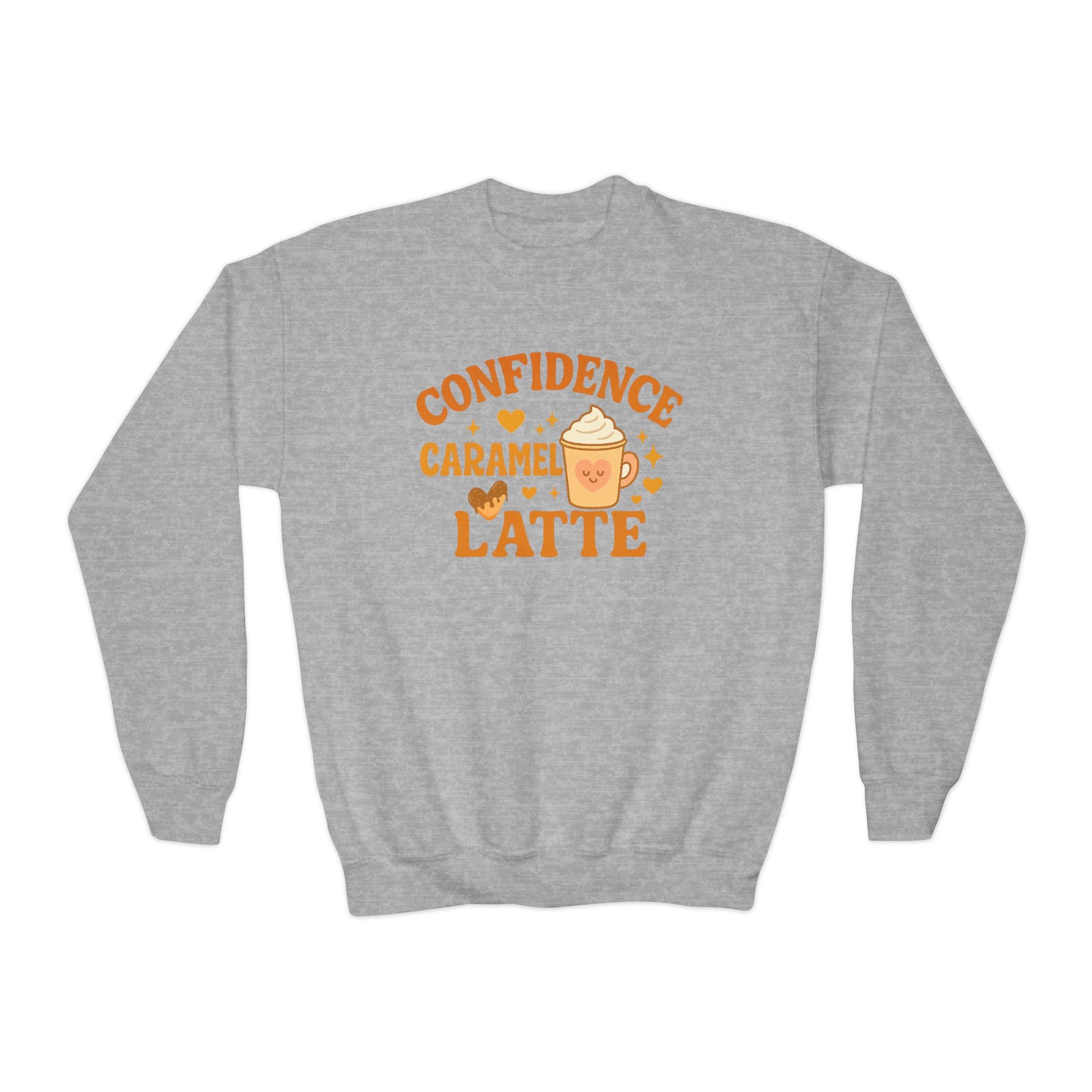 Confidence Caramel Latte Youth Crewneck Sweatshirt