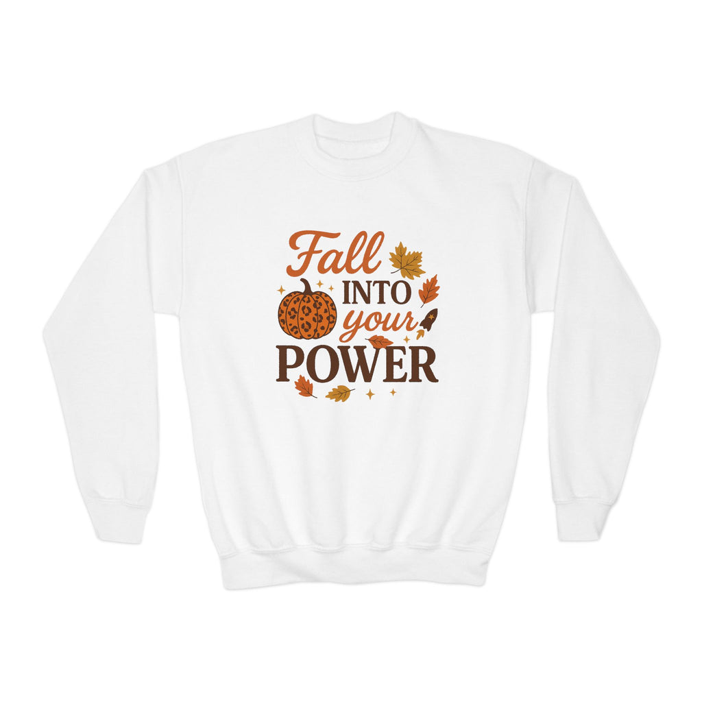 Fall Into Your Power Youth Crewneck Sweatshirt