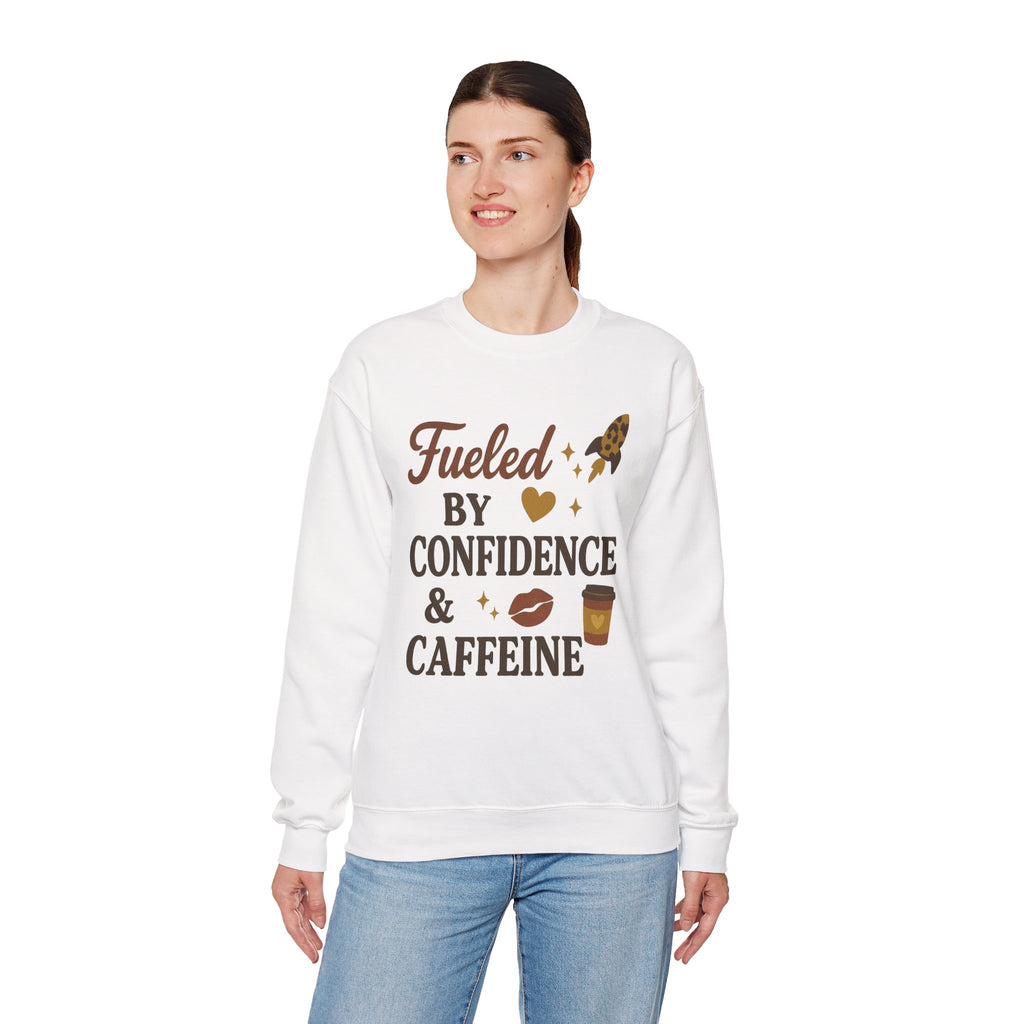 Confidence & Caffeine Adult Crewneck Sweatshirt