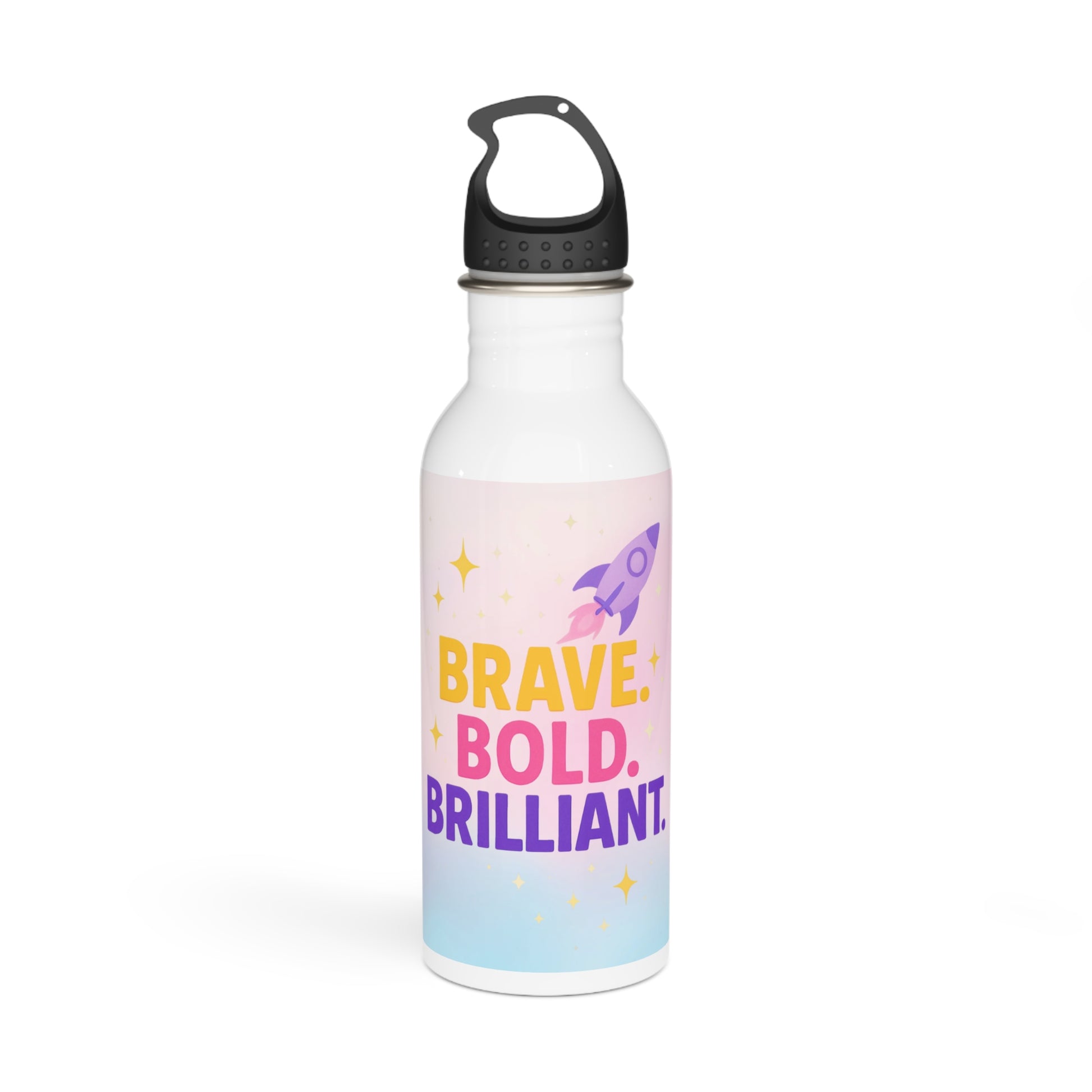 Inspiring Stainless Steel Water Bottle - Brave, Bold, Brilliant - Motivational Travel Mug, Daily Hydration, Gift for Students, [...]
