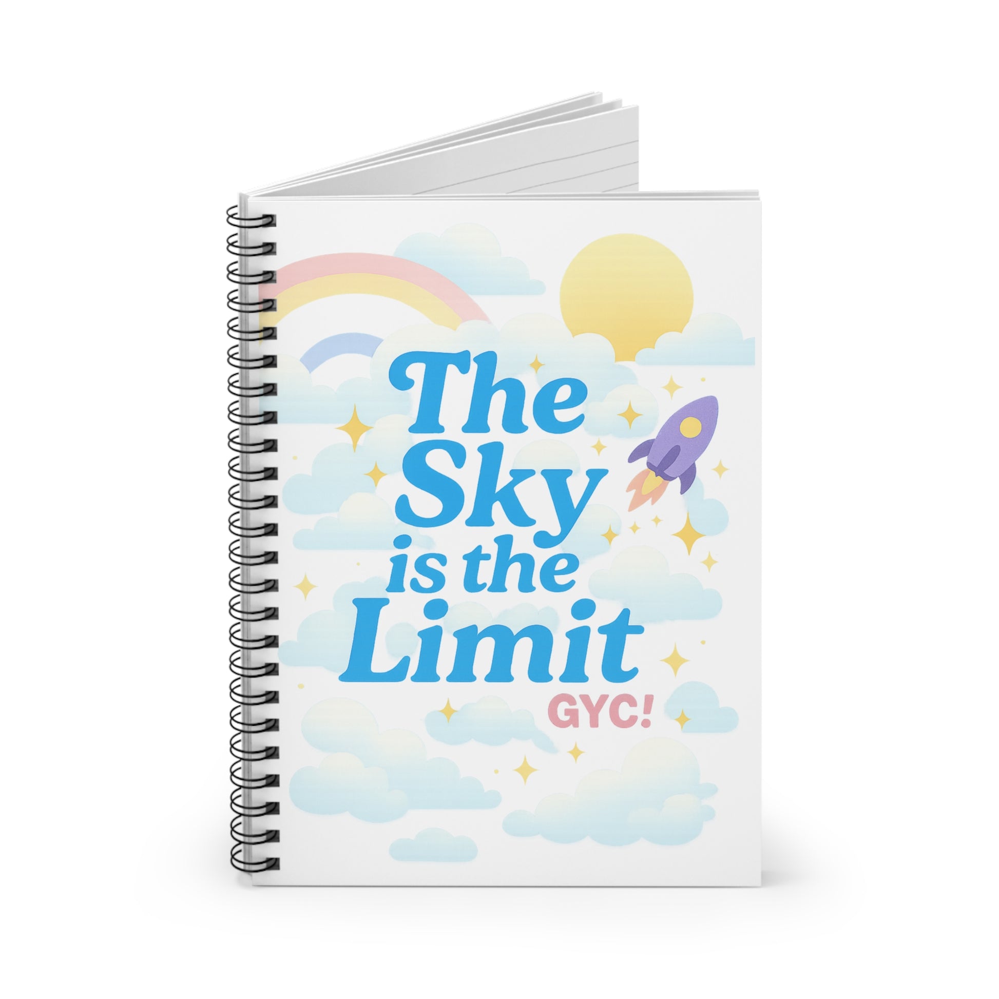 The Sky is the Limit Spiral Notebook 6x8