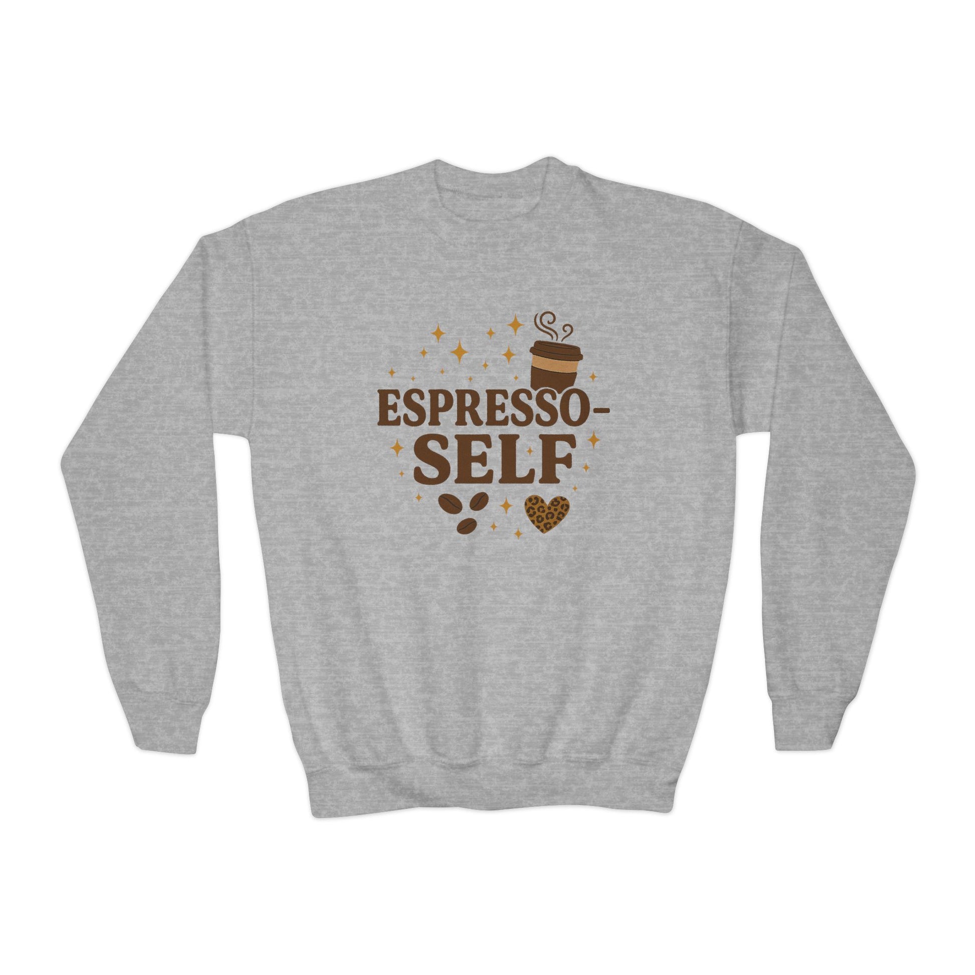 Espresso-Self Youth Crewneck Sweatshirt