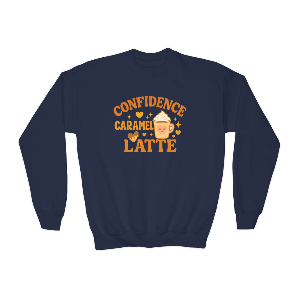 Confidence Caramel Latte Youth Crewneck Sweatshirt