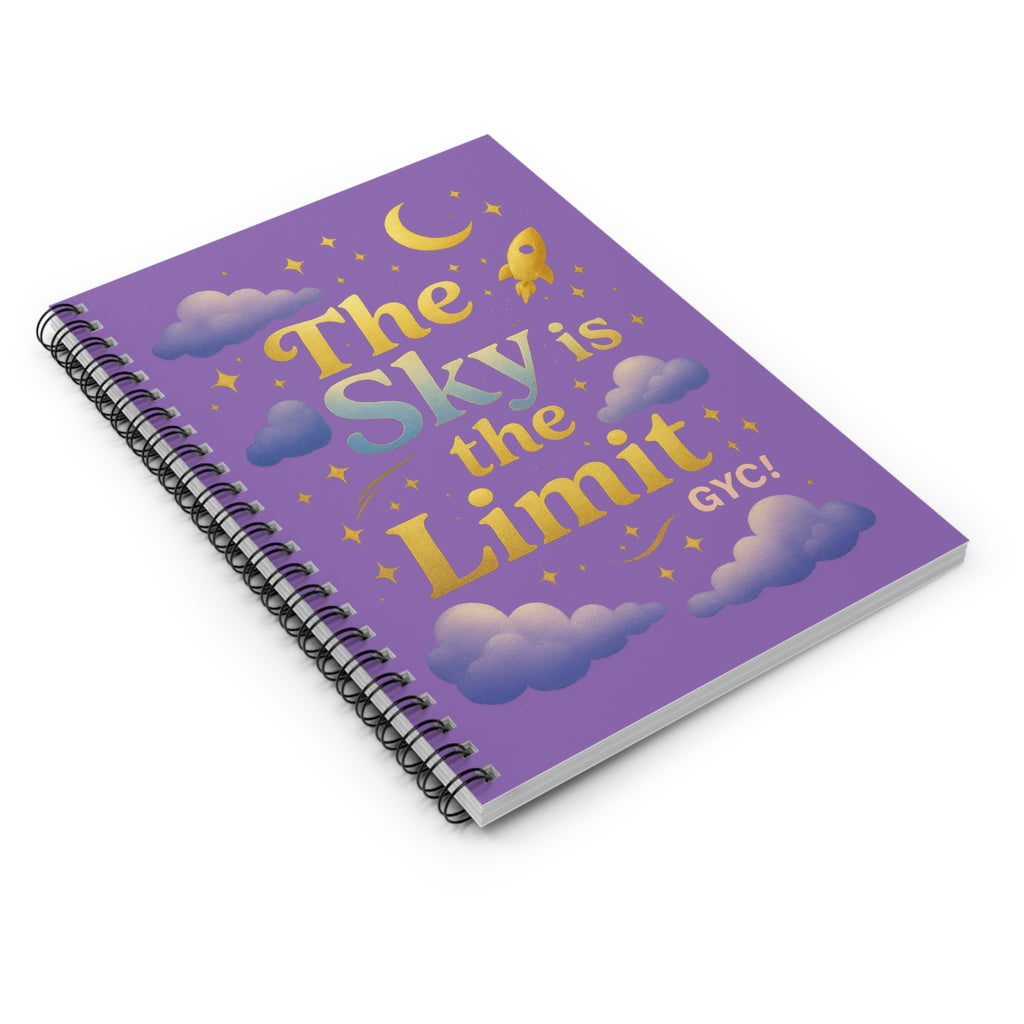 The (Night)Sky is the Limit Spiral Notebook 6x8