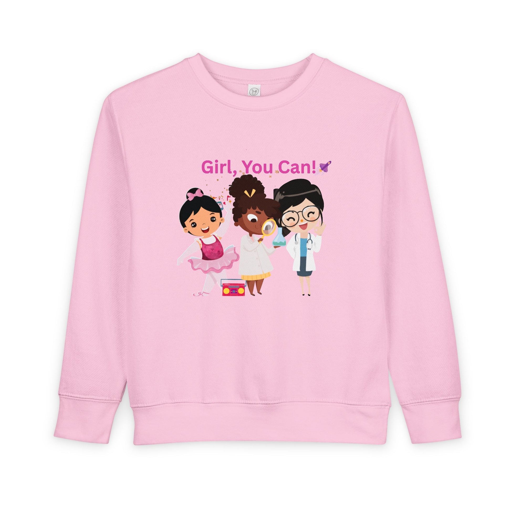 Toddler Girl, You Can! Crewneck Sweatshirt