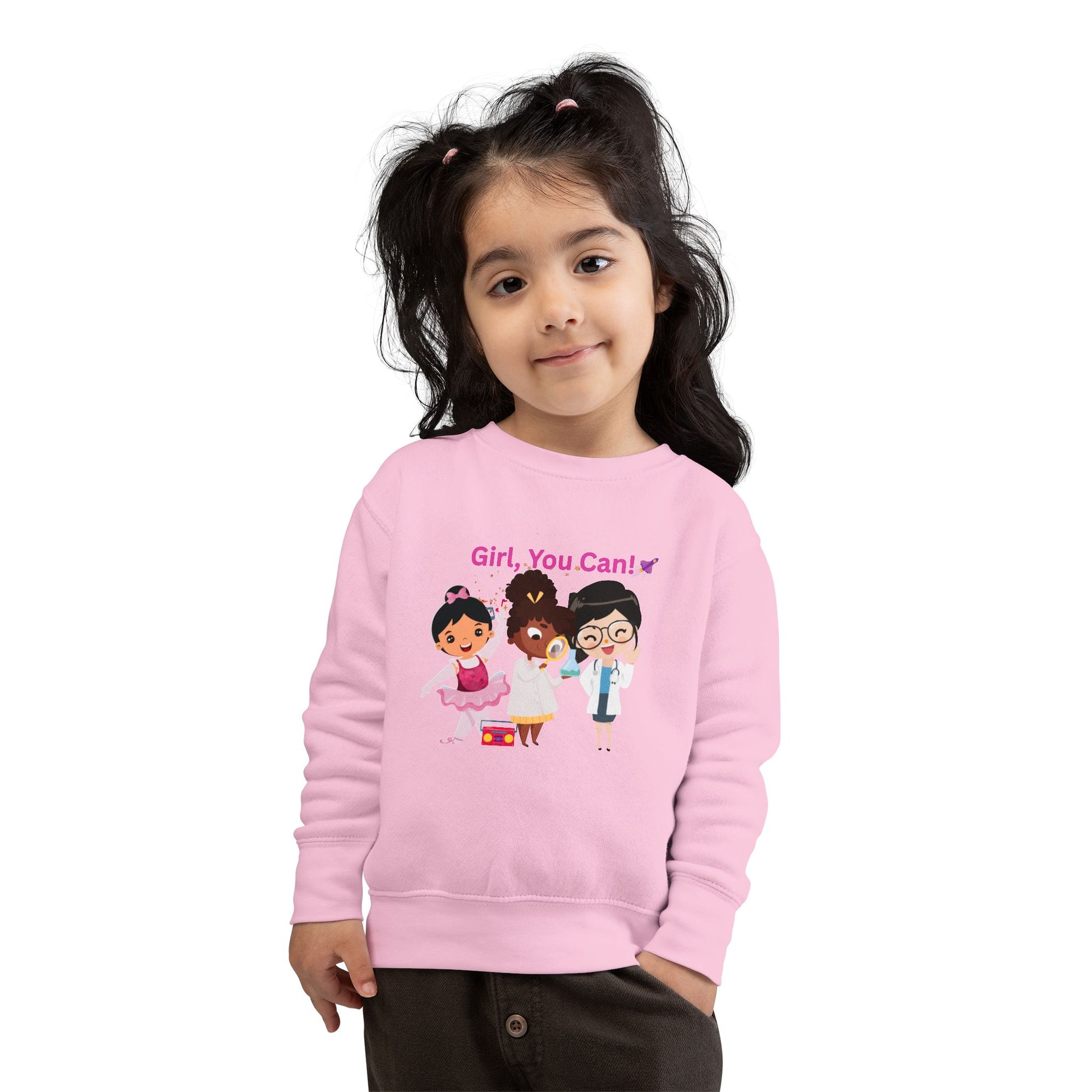 Toddler Girl, You Can! Crewneck Sweatshirt