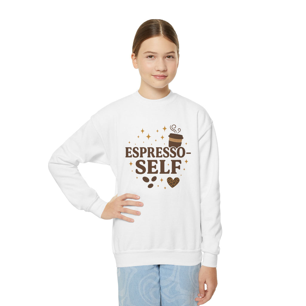 Espresso-Self Youth Crewneck Sweatshirt