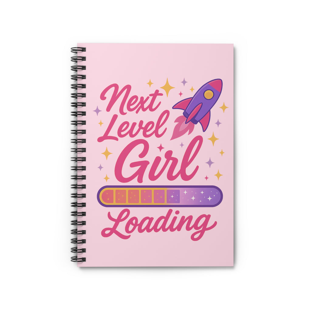 Next Level Girl Loading Notebook - Empowering Journal, Perfect Gift for Students, Dreamers, and Goal-Getters, Pink Spiral Journal, [...]